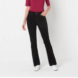 Chic Black Flare Corduroy Pants